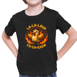 La-la-lava ch-ch-icken - Lávové kura - detské tričko s potlačou pre fanúšikov hry Minecraft