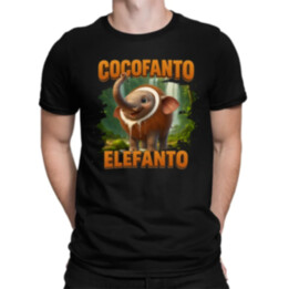Cocofanto Elefanto - Italian Brainrot - slon v kokosu - pánske tričko s potlačou