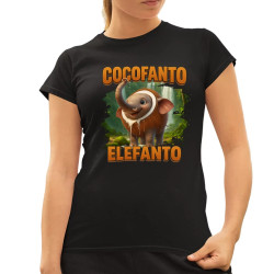 Cocofanto Elefanto - Italian Brainrot - slon v kokosu - dámske tričko s potlačou