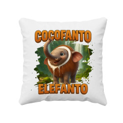 Cocofanto Elefanto - Italian Brainrot - slon v kokosu - vankúš s potlačou
