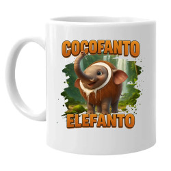 Cocofanto Elefanto - Italian Brainrot - slon v kokosu - keramický hrnček s potlačou
