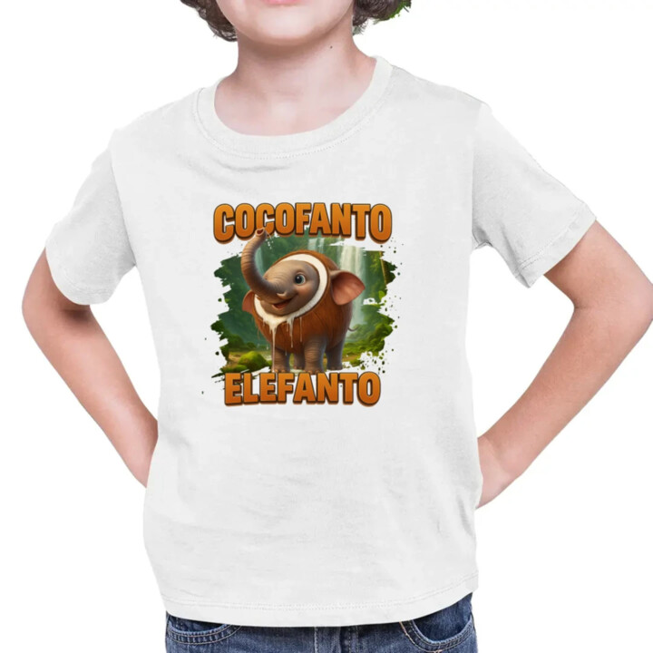 Cocofanto Elefanto - Italian Brainrot - slon v kokosu - detské tričko s potlačou