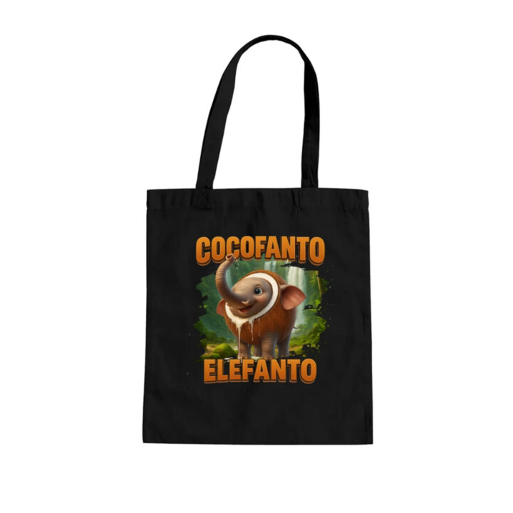Cocofanto Elefanto - Italian Brainrot - slon v kokosu - taška s potlačou
