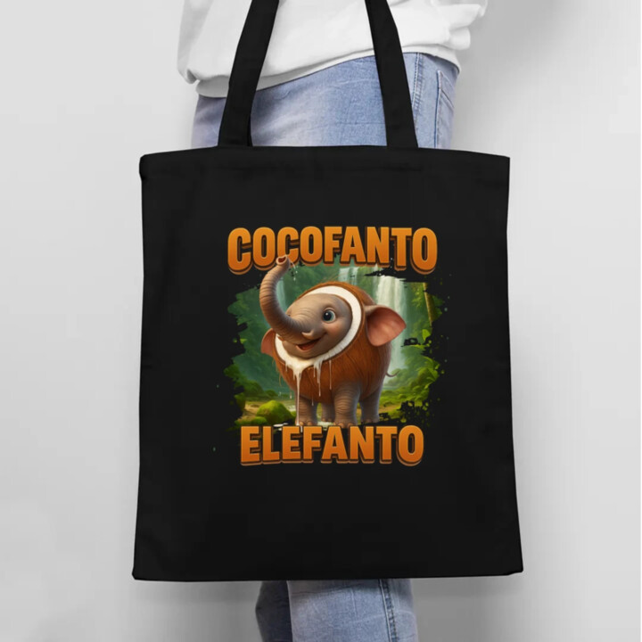 Cocofanto Elefanto - Italian Brainrot - slon v kokosu - taška s potlačou