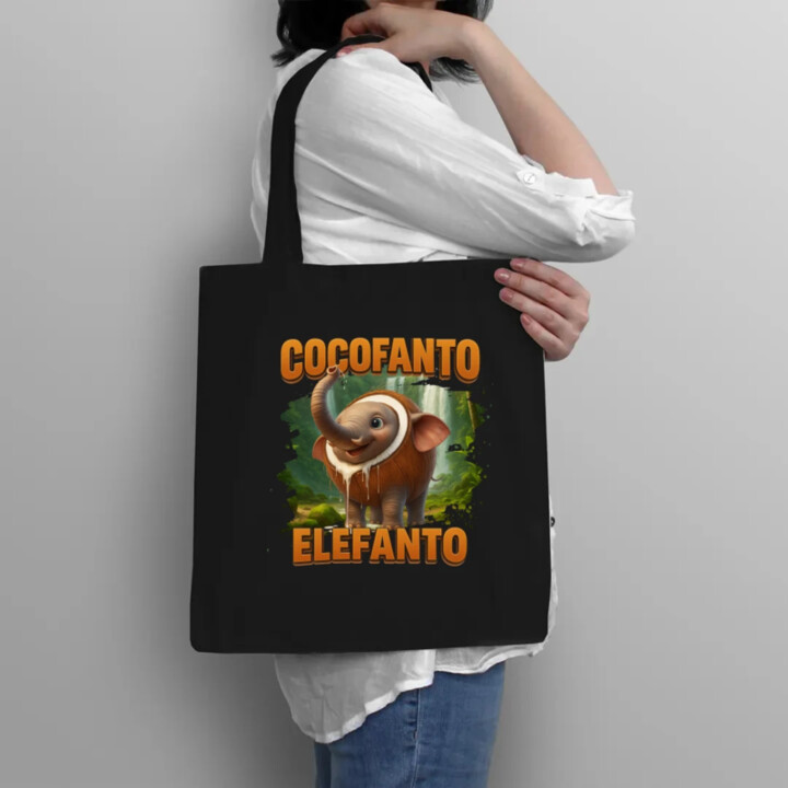 Cocofanto Elefanto - Italian Brainrot - slon v kokosu - taška s potlačou