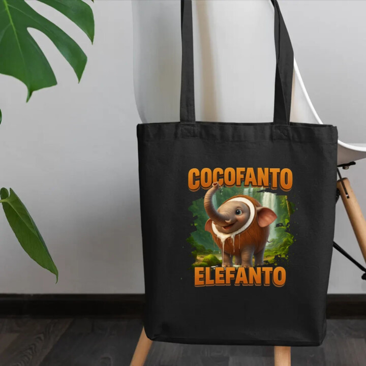 Cocofanto Elefanto - Italian Brainrot - slon v kokosu - taška s potlačou