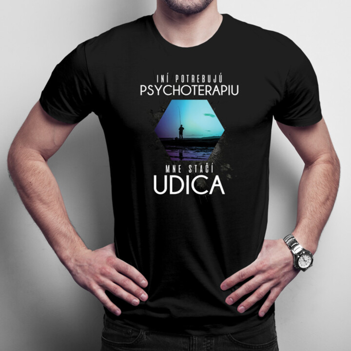 Mne stačí udica - pánske tričko s potlačou