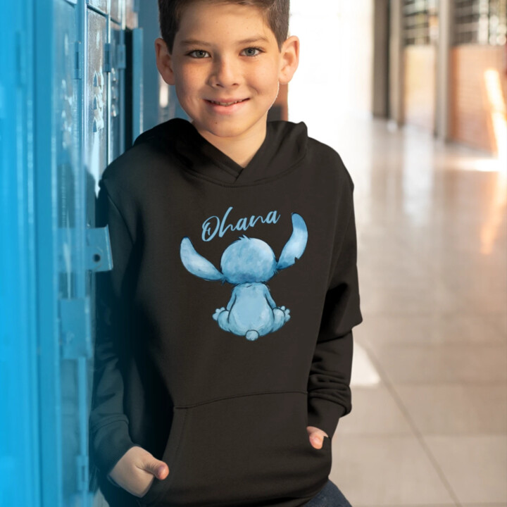 Ohana - detská mikina s kapucňou pre fanúšikov lilo a stitcha