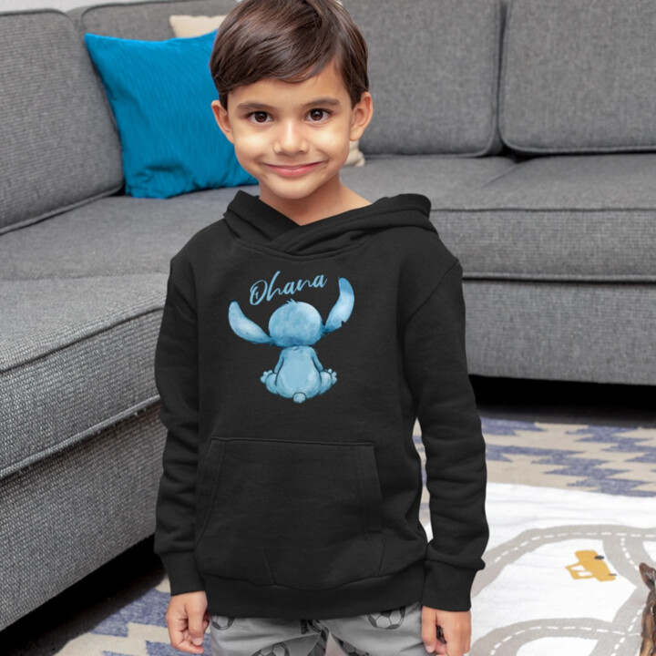 Ohana - detská mikina s kapucňou pre fanúšikov lilo a stitcha