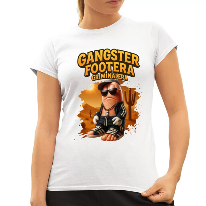 Gangster Footera Criminalera - Italian Brainrot - zločinecká noha - dámske tričko s potlačou