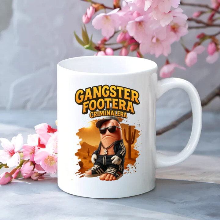 Gangster Footera Criminalera - Italian Brainrot - zločinecká noha - keramický hrnček s potlačou