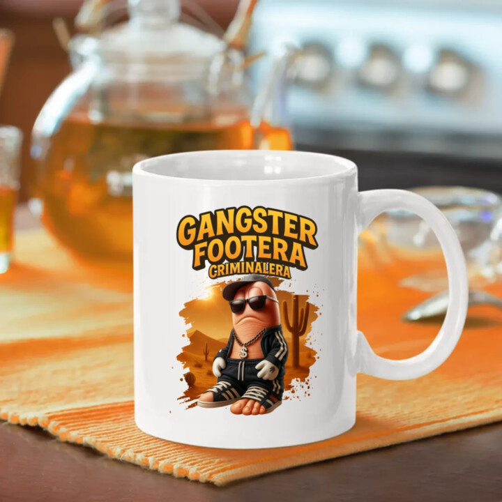 Gangster Footera Criminalera - Italian Brainrot - zločinecká noha - keramický hrnček s potlačou