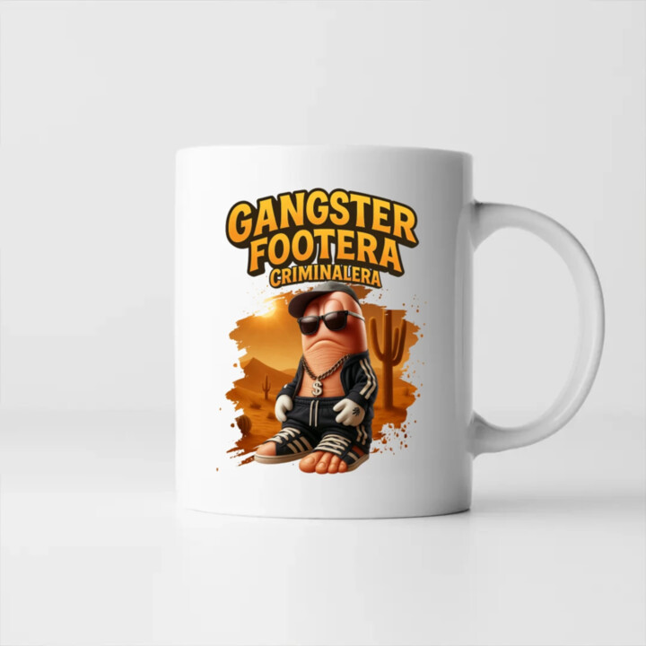Gangster Footera Criminalera - Italian Brainrot - zločinecká noha - keramický hrnček s potlačou