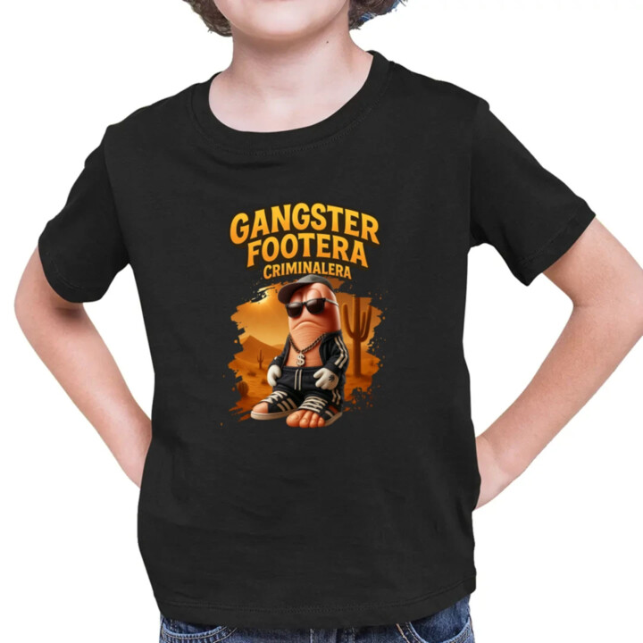 Gangster Footera Criminalera - Italian Brainrot - zločinecká noha - detské tričko s potlačou