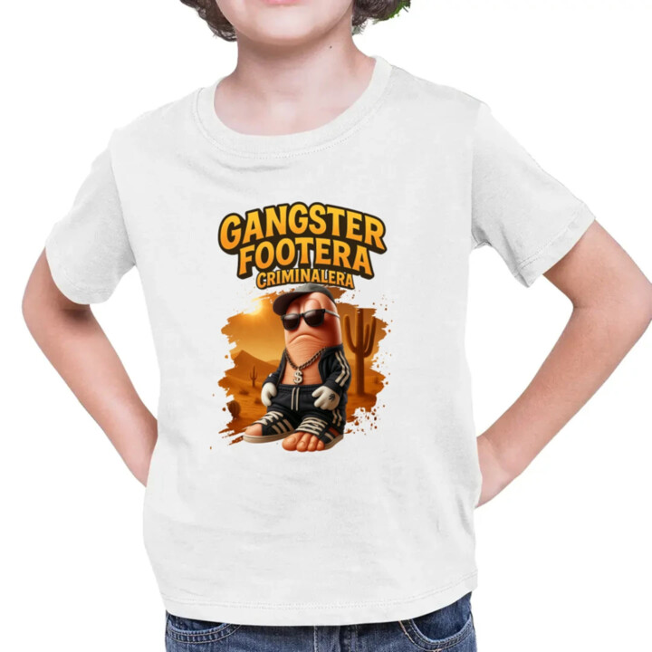 Gangster Footera Criminalera - Italian Brainrot - zločinecká noha - detské tričko s potlačou