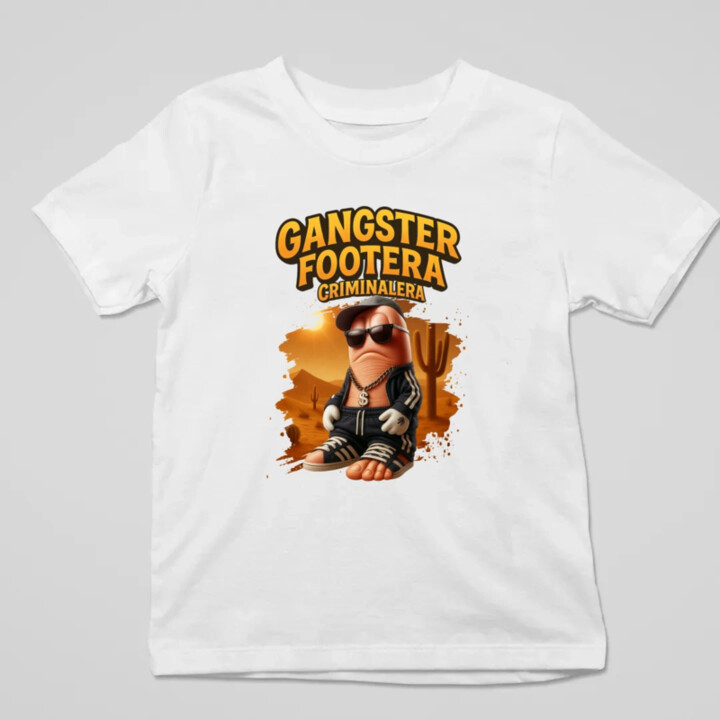 Gangster Footera Criminalera - Italian Brainrot - zločinecká noha - detské tričko s potlačou