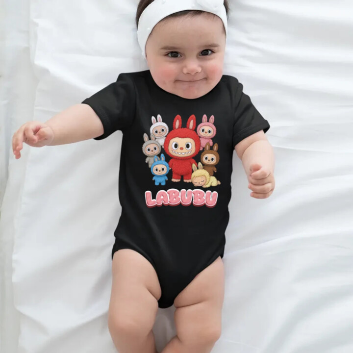 Bábiky Bubu – skupina postavičiek  - body s potlačou – darček pre fanúšikov Labubu