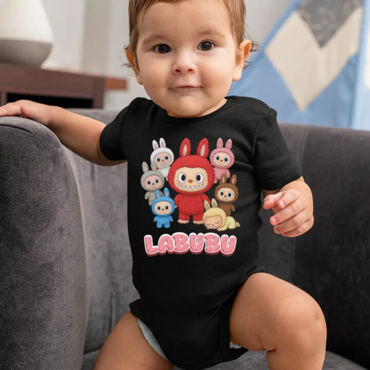 Bábiky Bubu – skupina postavičiek  - body s potlačou – darček pre fanúšikov Labubu