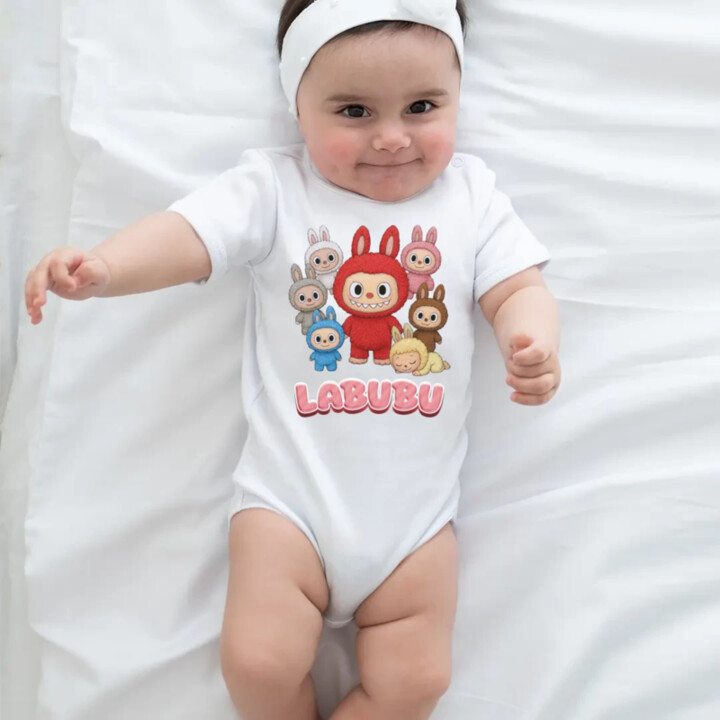 Bábiky Bubu – skupina postavičiek  - body s potlačou – darček pre fanúšikov Labubu