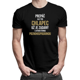 Zadaný s atraktívnou poľnohospodárkou - pánske tričko s potlačou