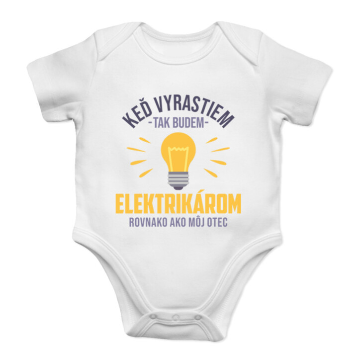 Keď vyrastiem, tak budem elektrikárom - body s potlačou
