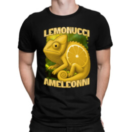 Lemonucci Ameleonni - Italian Brainrot - chameleón citrón - pánske tričko s potlačou