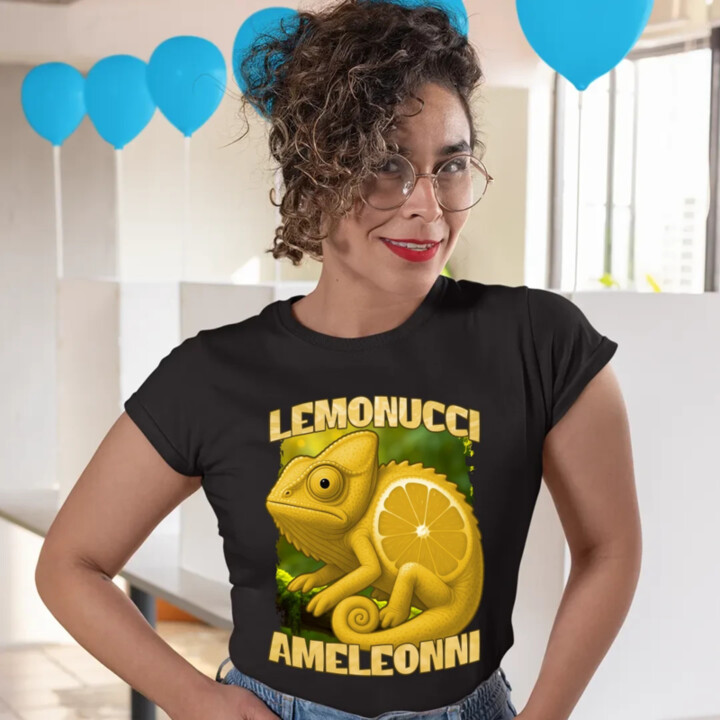 Lemonucci Ameleonni - Italian Brainrot - chameleón citrón - dámske tričko s potlačou