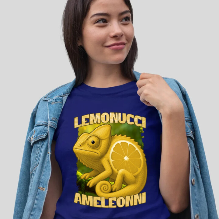 Lemonucci Ameleonni - Italian Brainrot - chameleón citrón - dámske tričko s potlačou