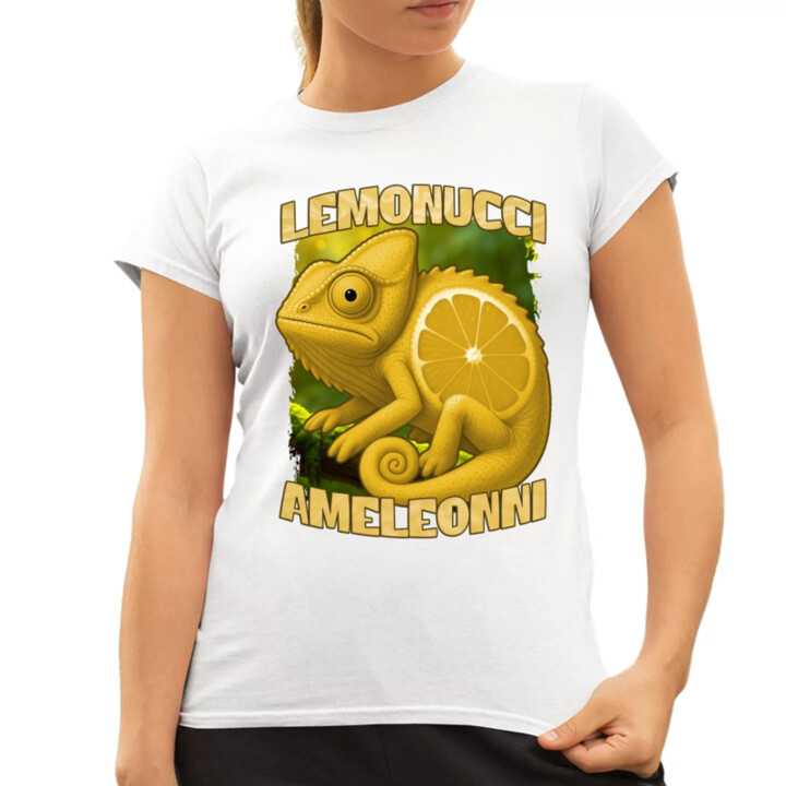 Lemonucci Ameleonni - Italian Brainrot - chameleón citrón - dámske tričko s potlačou