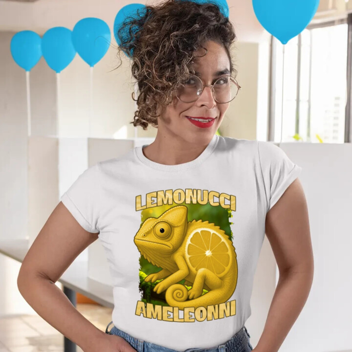Lemonucci Ameleonni - Italian Brainrot - chameleón citrón - dámske tričko s potlačou