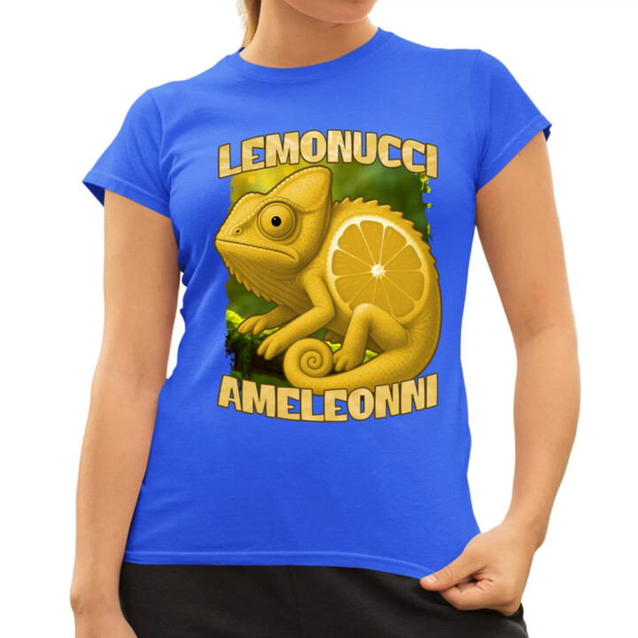 Lemonucci Ameleonni - Italian Brainrot - chameleón citrón - dámske tričko s potlačou