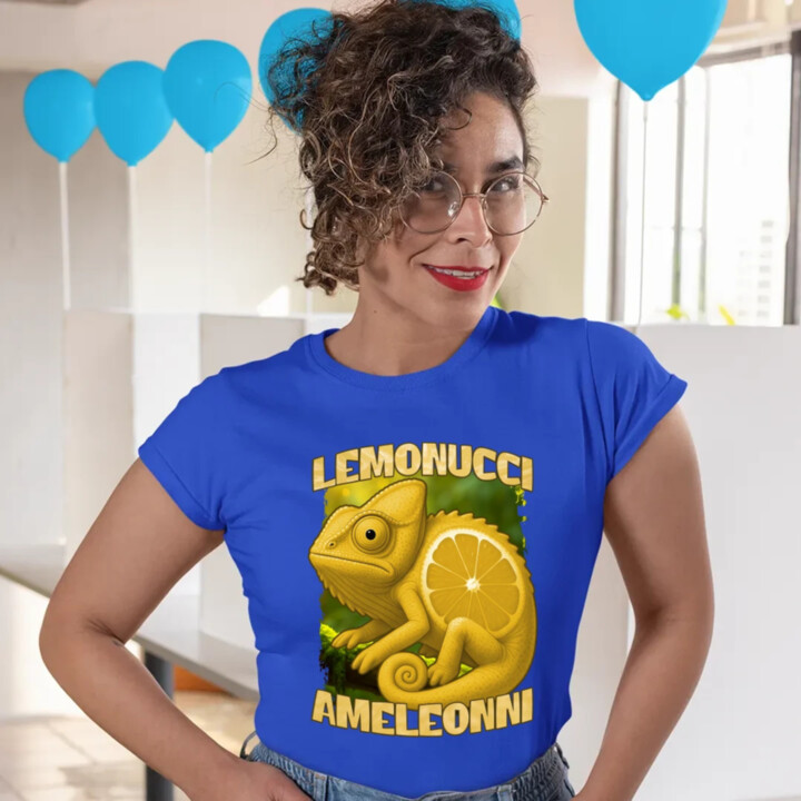 Lemonucci Ameleonni - Italian Brainrot - chameleón citrón - dámske tričko s potlačou
