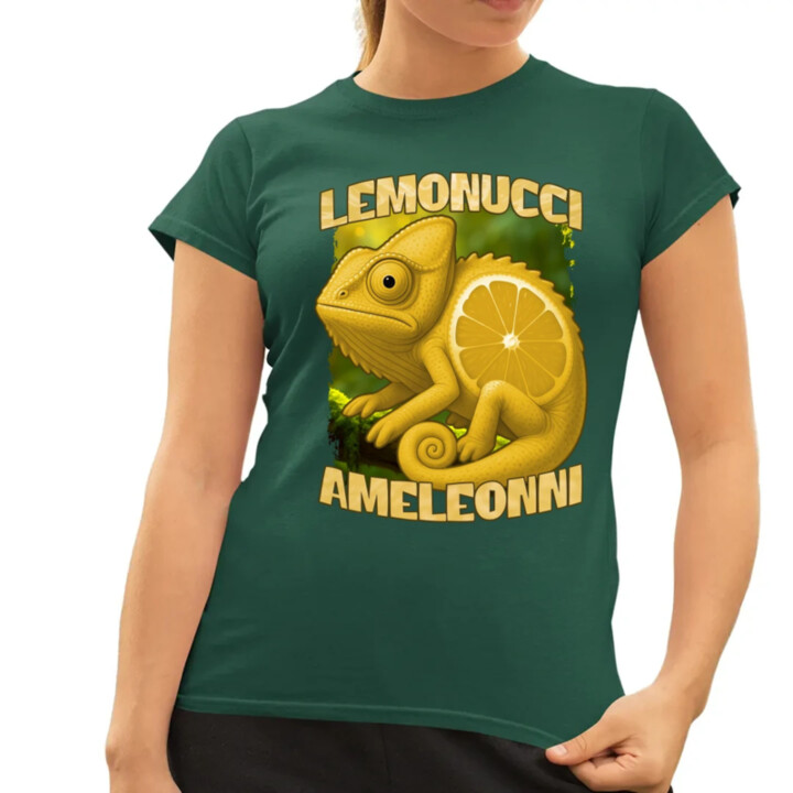 Lemonucci Ameleonni - Italian Brainrot - chameleón citrón - dámske tričko s potlačou