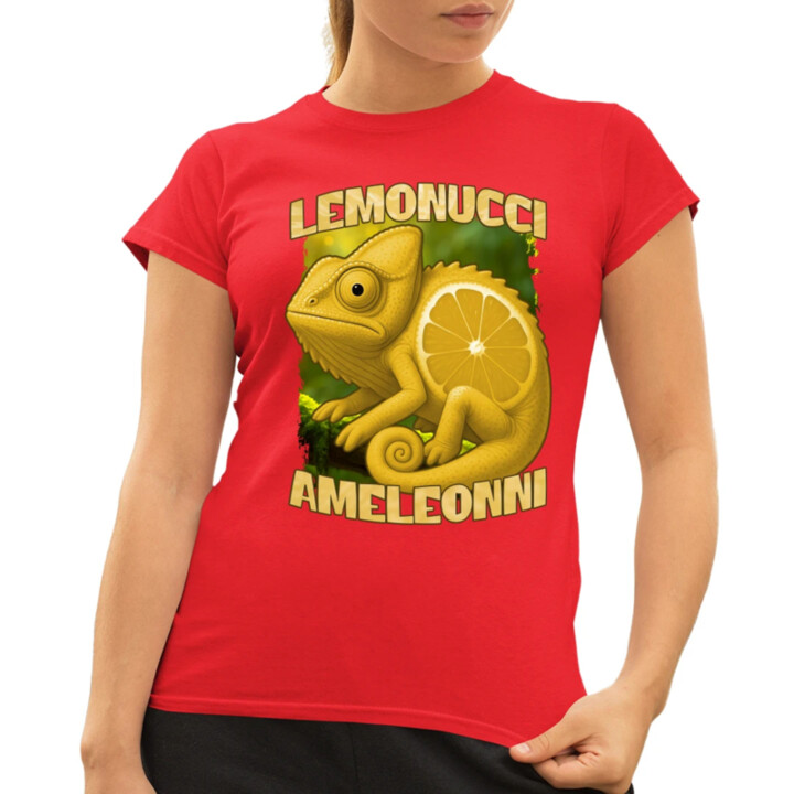 Lemonucci Ameleonni - Italian Brainrot - chameleón citrón - dámske tričko s potlačou