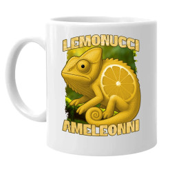 Lemonucci Ameleonni - Italian Brainrot - chameleón citrón - keramický hrnček s potlačou