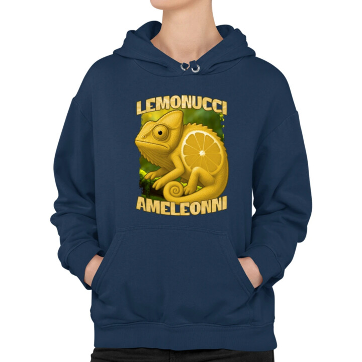 Lemonucci Ameleonni - Italian Brainrot - chameleón citrón  - dámska mikina s potlačou