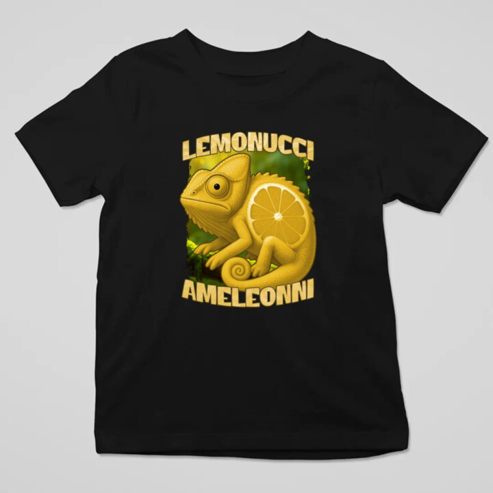 Lemonucci Ameleonni - Italian Brainrot - chameleón citrón - detské tričko s potlačou