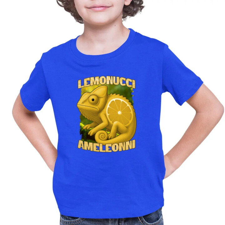 Lemonucci Ameleonni - Italian Brainrot - chameleón citrón - detské tričko s potlačou