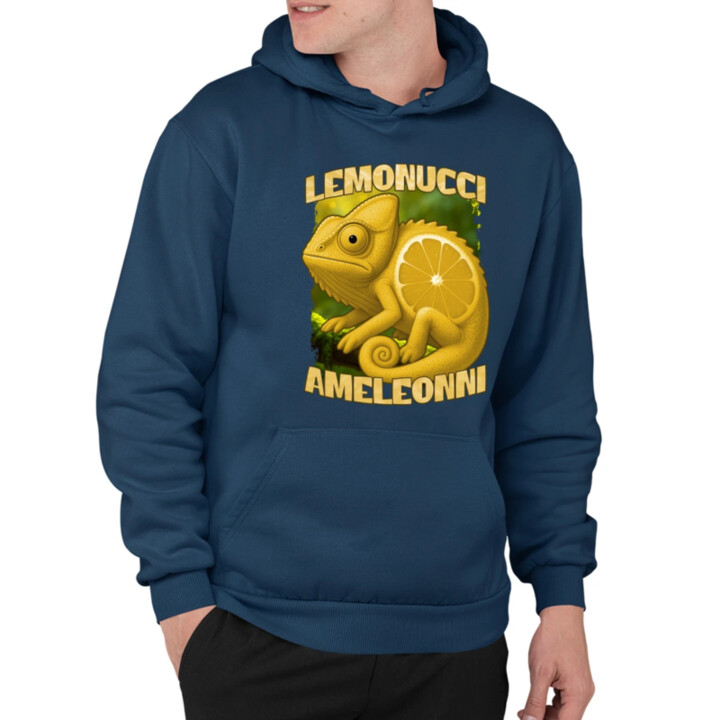Lemonucci Ameleonni - Italian Brainrot - chameleón citrón  - pánska mikina s potlačou