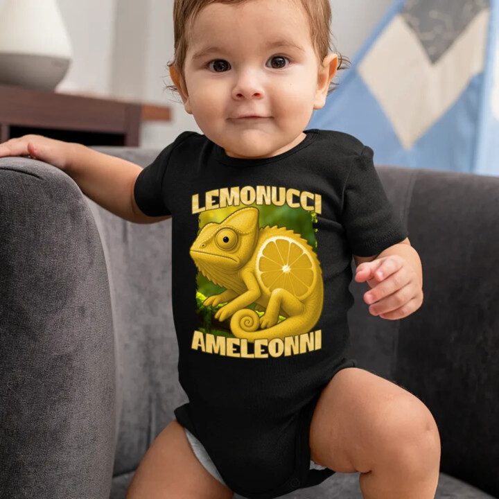 Lemonucci Ameleonni - Italian Brainrot - chameleón citrón  - body s potlačou