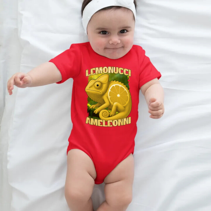 Lemonucci Ameleonni - Italian Brainrot - chameleón citrón  - body s potlačou