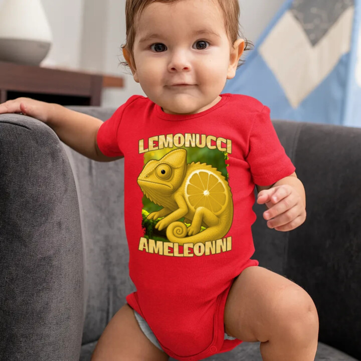 Lemonucci Ameleonni - Italian Brainrot - chameleón citrón  - body s potlačou