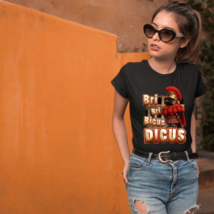 Bri Bri Bicus Dicus - vták s malinovým náhrdelníkom - Italian Brainrot  - dámske tričko s potlačou