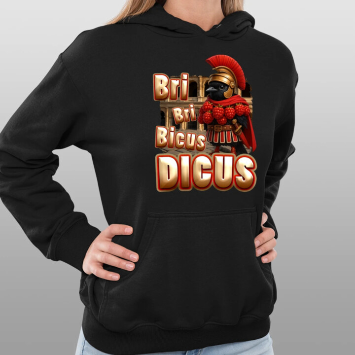 Bri Bri Bicus Dicus - vták s malinovým náhrdelníkom - Italian Brainrot   - dámska mikina s potlačou