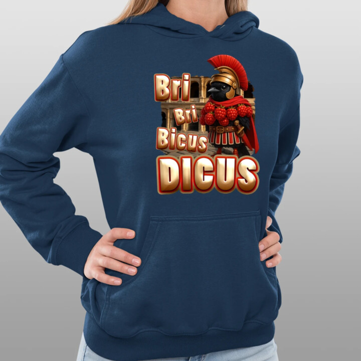 Bri Bri Bicus Dicus - vták s malinovým náhrdelníkom - Italian Brainrot   - dámska mikina s potlačou