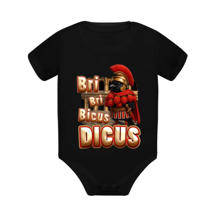 Bri Bri Bicus Dicus - vták s malinovým náhrdelníkom - Italian Brainrot   - body s potlačou
