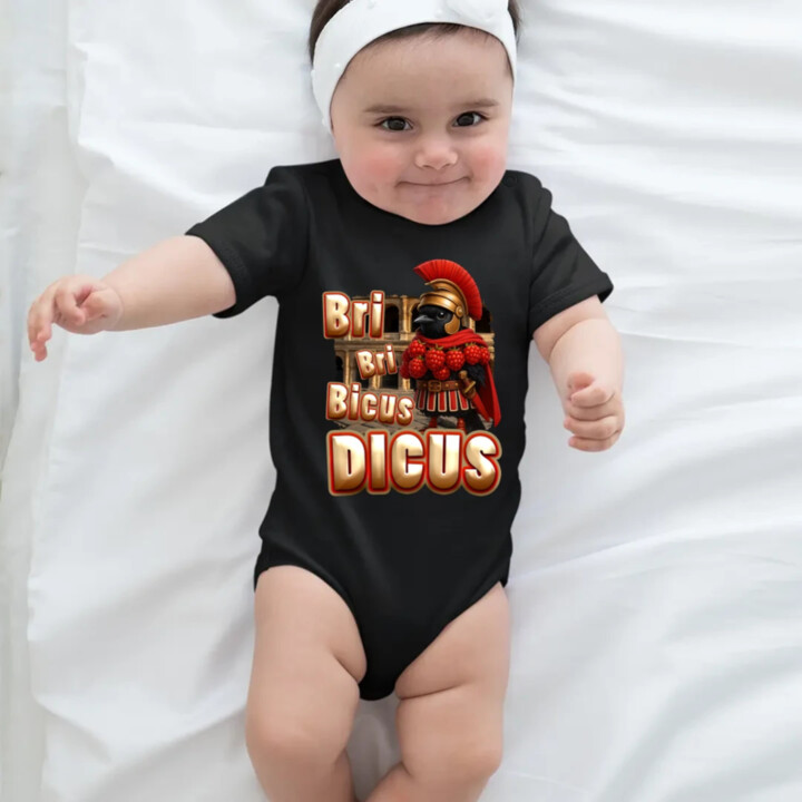 Bri Bri Bicus Dicus - vták s malinovým náhrdelníkom - Italian Brainrot   - body s potlačou