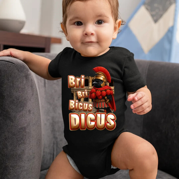 Bri Bri Bicus Dicus - vták s malinovým náhrdelníkom - Italian Brainrot   - body s potlačou