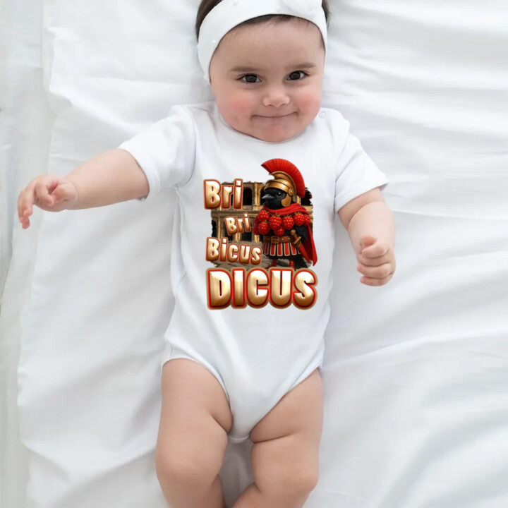 Bri Bri Bicus Dicus - vták s malinovým náhrdelníkom - Italian Brainrot   - body s potlačou