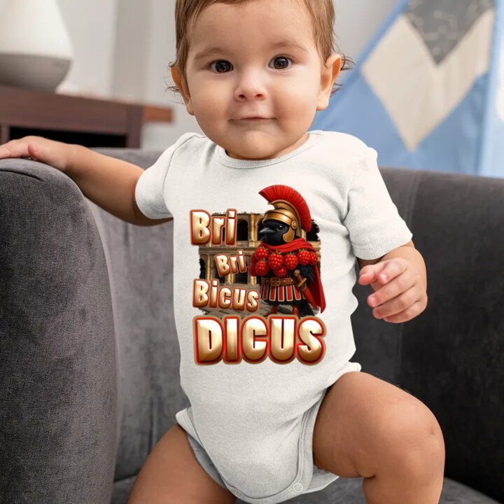 Bri Bri Bicus Dicus - vták s malinovým náhrdelníkom - Italian Brainrot   - body s potlačou